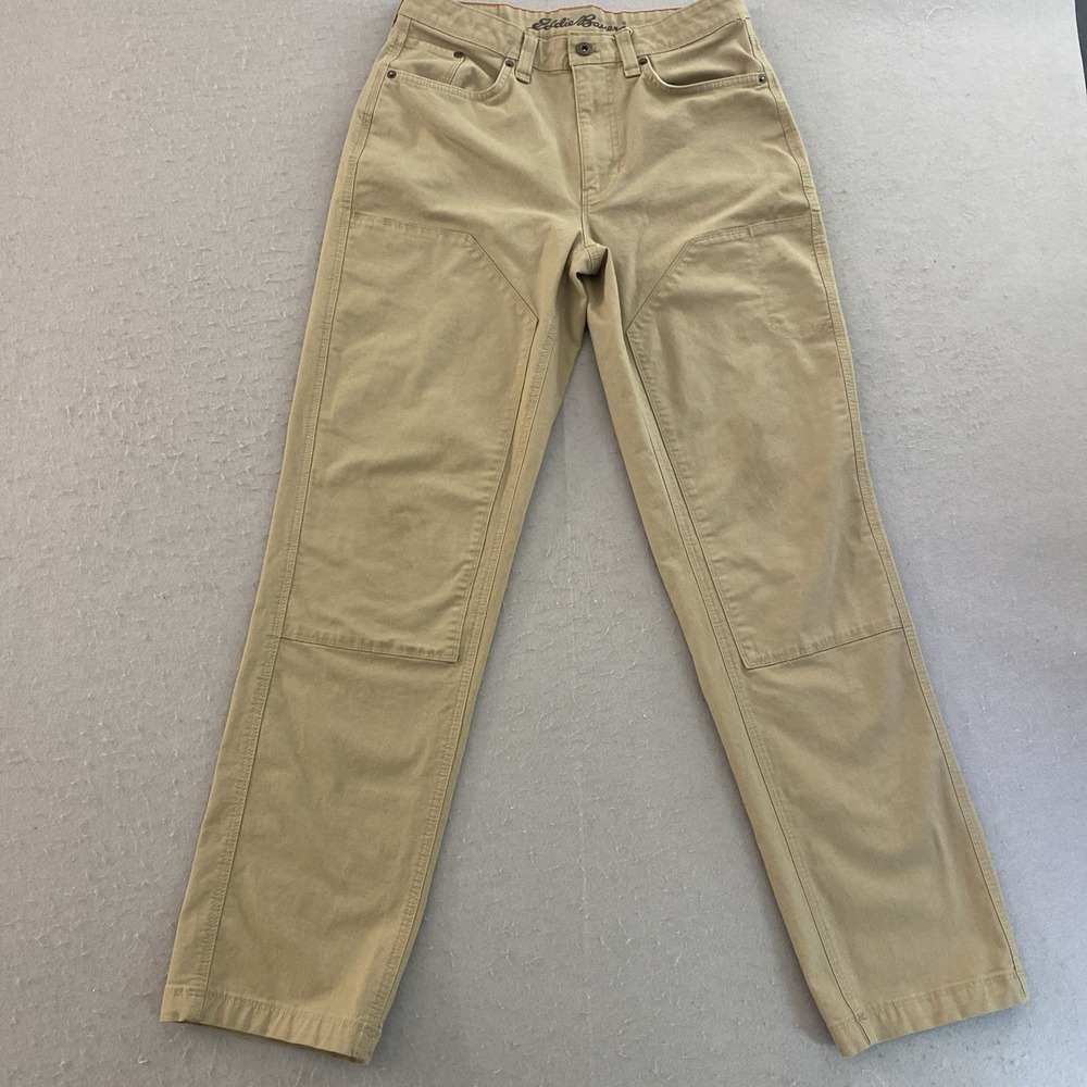 Eddie Bauer Mountain Ops Khaki Double Knee Pants Men's Size 29x30 Hiking Camping